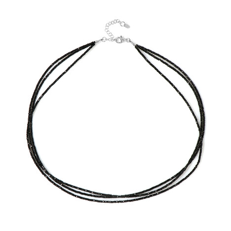 Collar en plata con Espinela negra