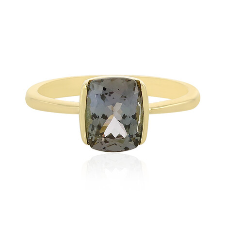 Gouden ring met een Onverhitte Tanzaniet