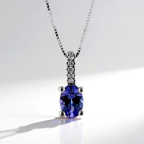 Collana in oro con Tanzanite AAA