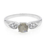 Anillo en plata con Espectrolita