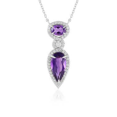 Marokkanischer Amethyst-Silbercollier