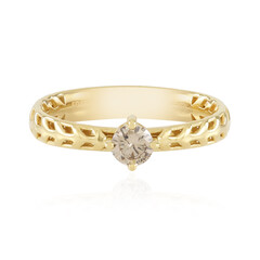 I2 Champagne Diamond Silver Ring