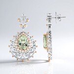 Orecchini in argento con Ametista Verde (Dallas Prince Designs)