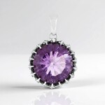 Ciondolo in argento con Fluorite Viola