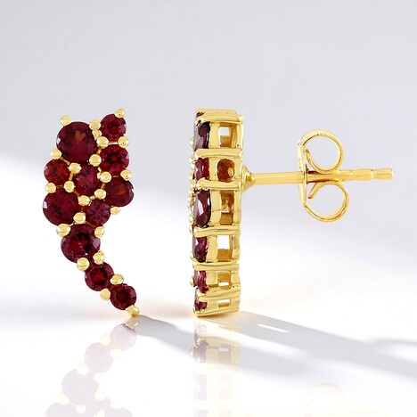 Orecchini in argento con Spinello Rosso (de Melo Essence)