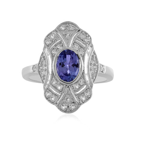 Anillo en plata con Tanzanita