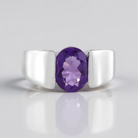 Anello in argento con Ametista Siberiana