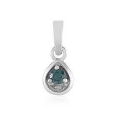 Ciondolo in argento con Diamante Blu I3
