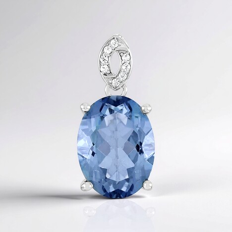 Ciondolo in argento con Quarzo Blu