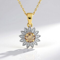 Collana in argento con Diamante Cioccolato I2
