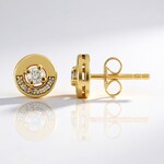 Orecchini in argento con Diamante Cioccolato I2