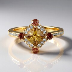 Anello in oro con Zircone Giallo