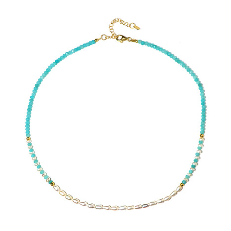 Edelstein-Silberhalskette