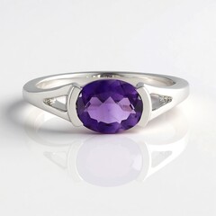Anello in argento con Ametista del Marocco