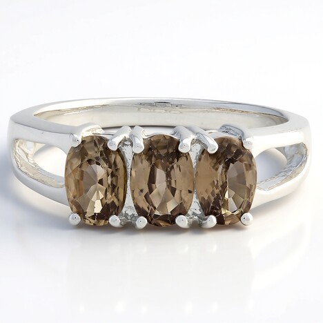 Anello in argento con Zircone Cannella
