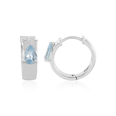 Aquamarin-Silberohrringe