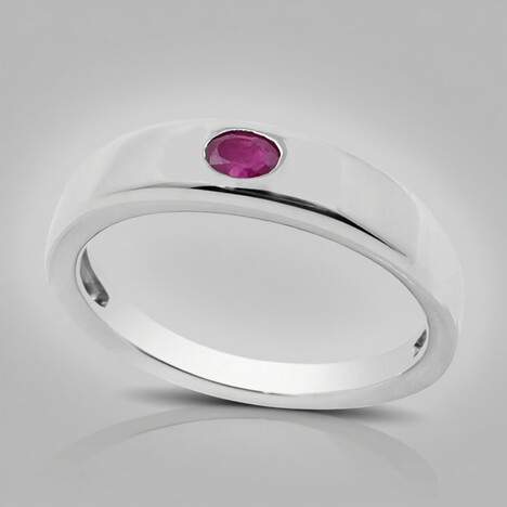 Anello in argento con Rubino