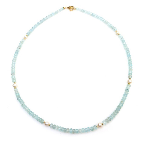 Collier en argent et Aigue-marine du Brésil