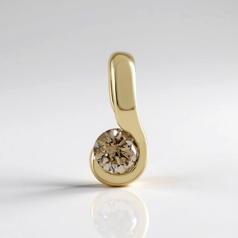 Ciondolo in oro con Diamante Cioccolato SI2