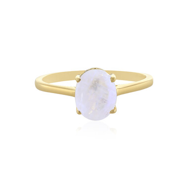Anello in argento con Pietra di Luna Arcobaleno