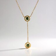 Collier en or et Diamant vert SI2