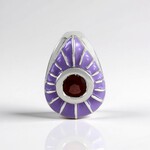 Pendentif en argent et Grenat du Mozambique (MONOSONO COLLECTION)