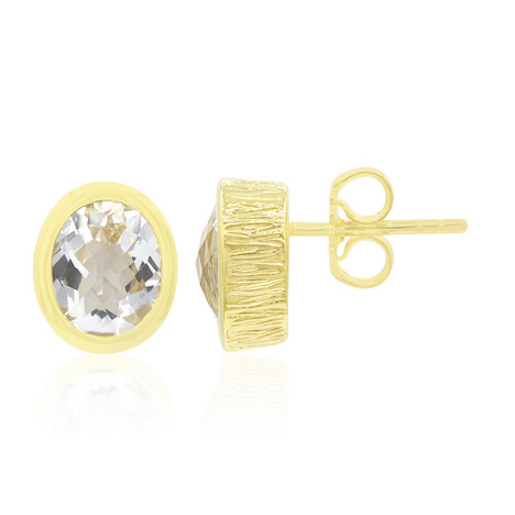 Weißer Topas-Silberohrringe (MONOSONO COLLECTION)