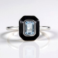 Anillo en plata con Aguamarina de Brasil