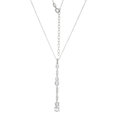 Weißer Topas-Silberhalskette (Adela Silber)