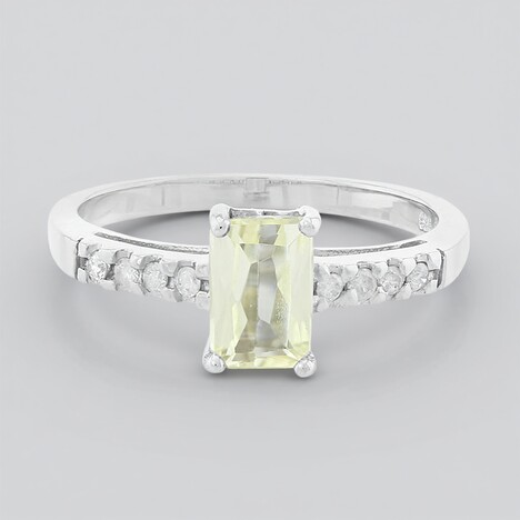 Anello in argento con Kunzite Canarino