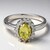 Anello in argento con Apatite Lemon