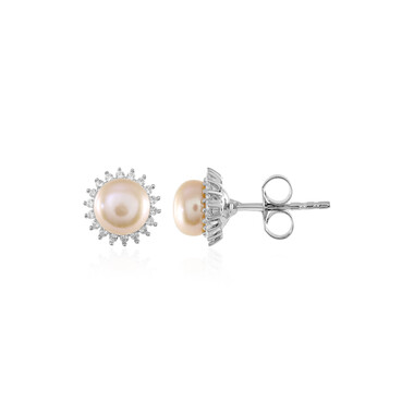 Boucles d'oreilles en argent et Perle de culture d'eau douce