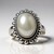 Anello in argento con Perla Mabe