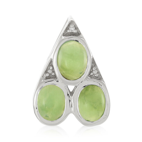 Kaiserlicher Chrysopras-Silberanhänger