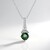 Collier en argent et Apatite chromifère