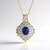 Collana in argento con Spinello Cobalto (Gems en Vogue)