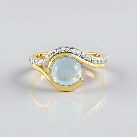 Anello in argento con Acquamarina Ofiki