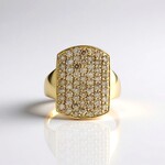 Anello in oro con Diamante Champagne VS1