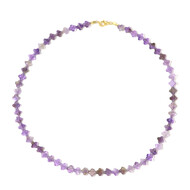 Sambia-Amethyst-Silberhalskette