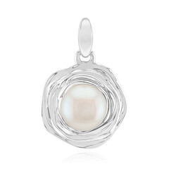 Zilveren hanger met een Witte zoetwater kweekparel (Michelle Albala)