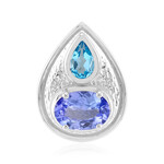 Zilveren hanger met een tanzaniet (Pallanova)