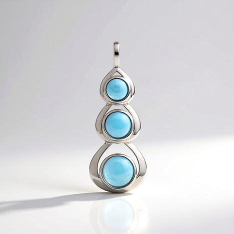 Pendentif en argent et Larimar