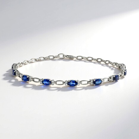 Bracciale in oro con Zaffiro Ceylon Blu (CIRARI)