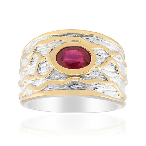 Bemainty Ruby Silver Ring (MONOSONO COLLECTION)
