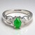 Anello in argento con Crisoprasio Imperiale