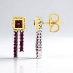 Orecchini in argento con Rubino della Birmania (Gems en Vogue)