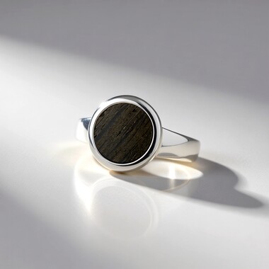 Bague en argent et Chêne des marais (dagen)