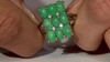 Zilveren ring met keizerlijke chrysopraasstenen