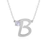 Regenbogen-Mondstein-Silbercollier