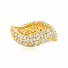 Zilveren ring met zirkonen (de Melo Essence)